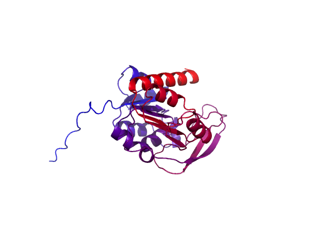 Protein visualized by PyMol OS