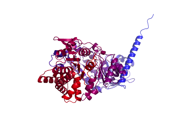 Protein visualized by PyMol OS