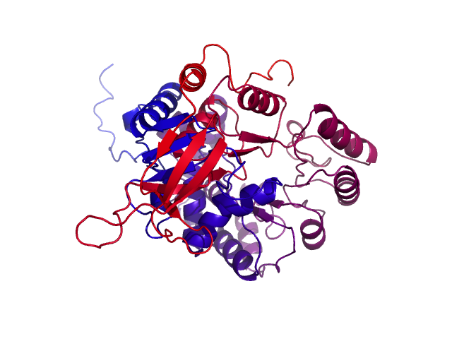 Protein visualized by PyMol OS