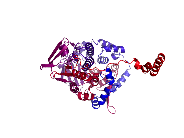 Protein visualized by PyMol OS