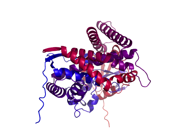 Protein visualized by PyMol OS