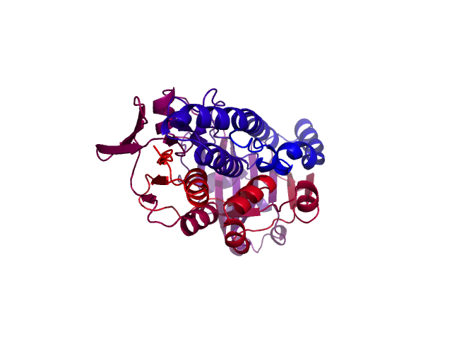 Protein visualized by PyMol OS