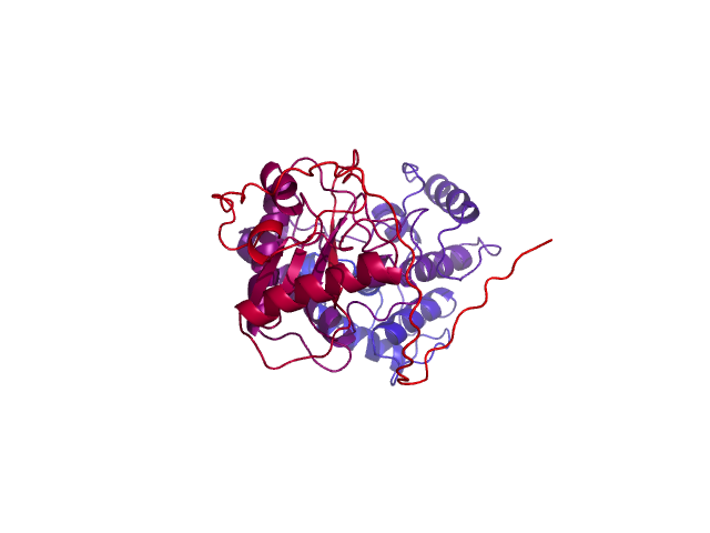 Protein visualized by PyMol OS