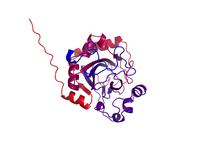 Protein visualized by PyMol OS