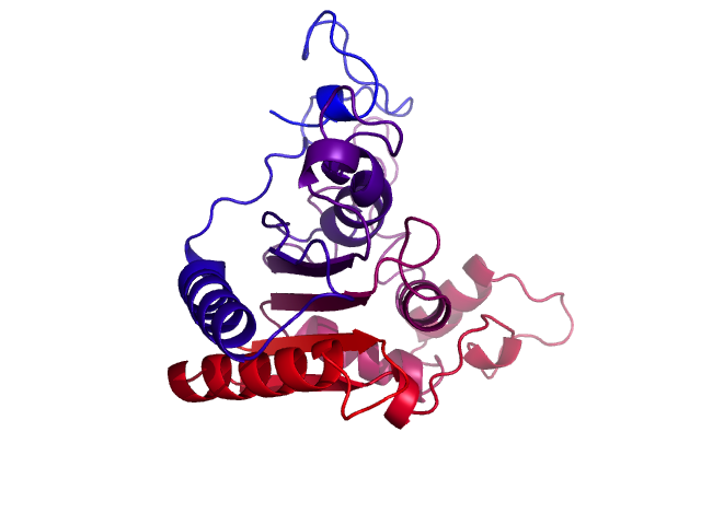 Protein visualized by PyMol OS