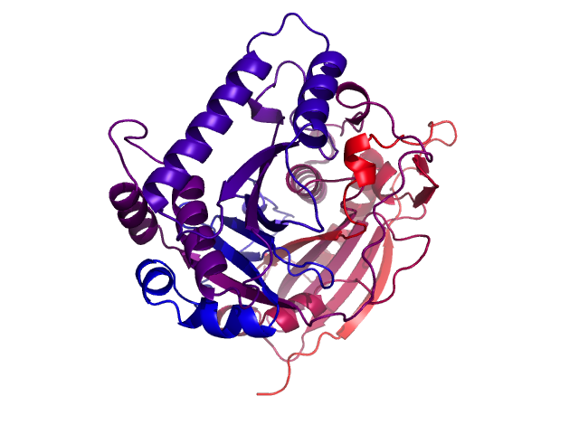 Protein visualized by PyMol OS