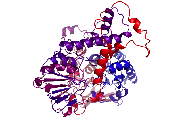Protein visualized by PyMol OS
