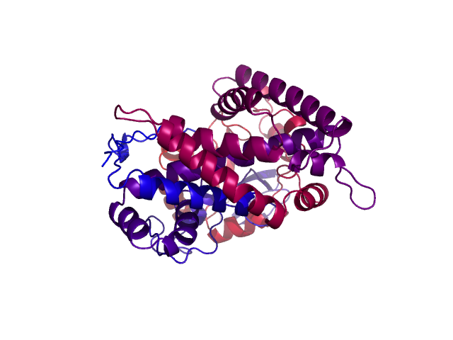 Protein visualized by PyMol OS