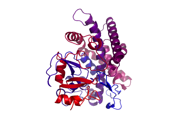 Protein visualized by PyMol OS