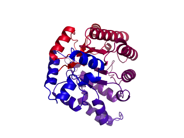 Protein visualized by PyMol OS