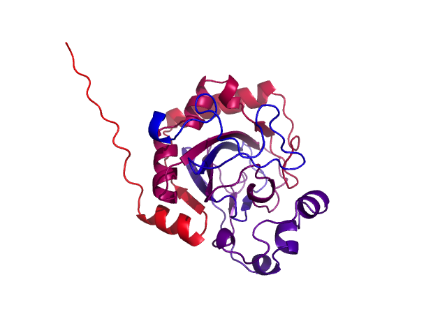 Protein visualized by PyMol OS