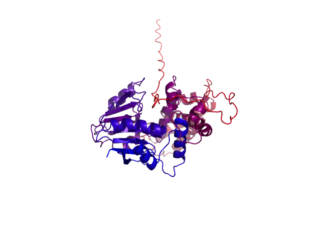 Protein visualized by PyMol OS