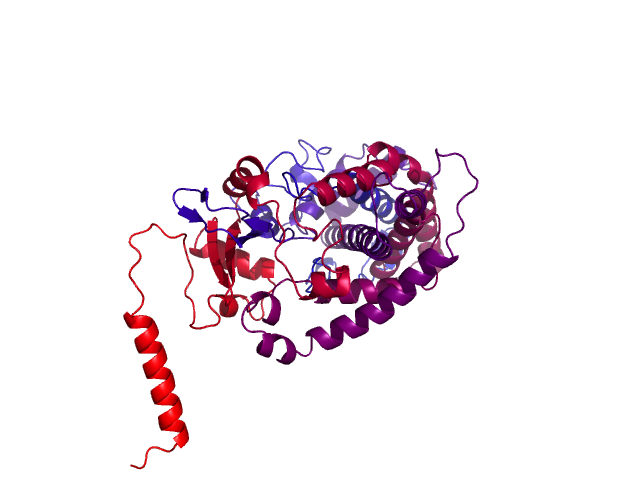 Protein visualized by PyMol OS