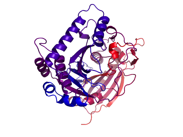 Protein visualized by PyMol OS