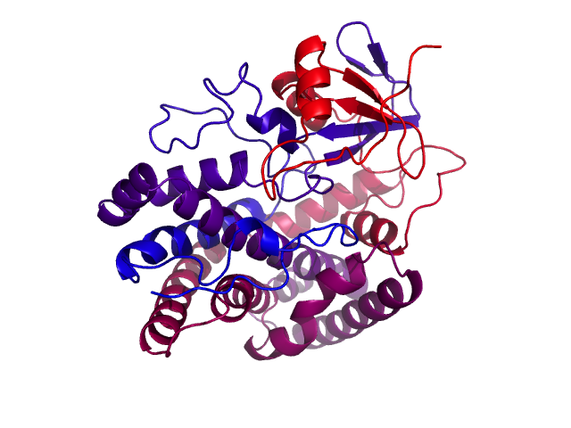 Protein visualized by PyMol OS