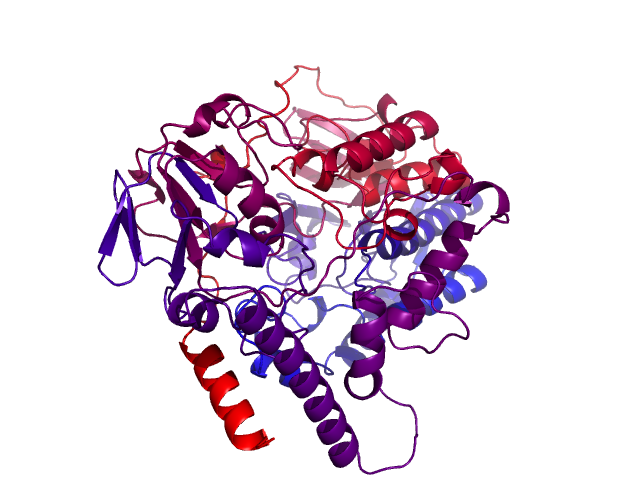 Protein visualized by PyMol OS