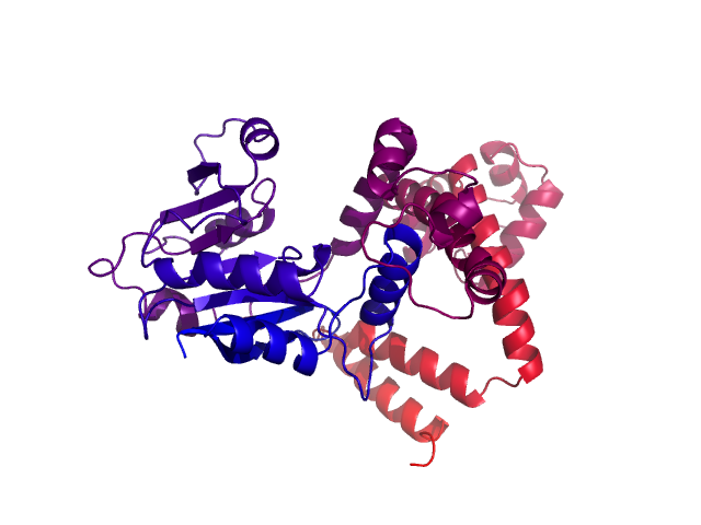 Protein visualized by PyMol OS