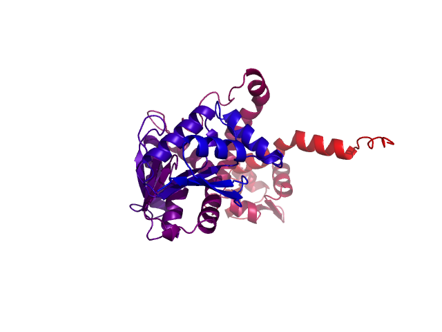 Protein visualized by PyMol OS