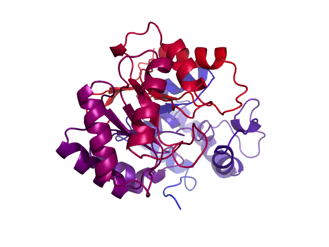 Protein visualized by PyMol OS