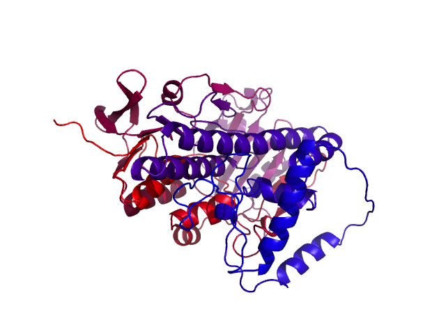 Protein visualized by PyMol OS