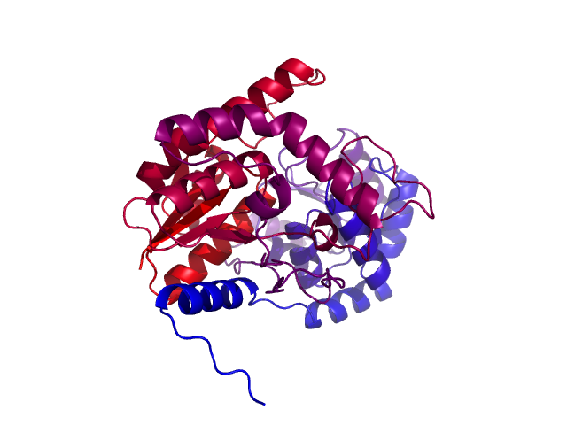 Protein visualized by PyMol OS