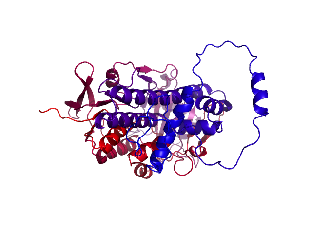 Protein visualized by PyMol OS
