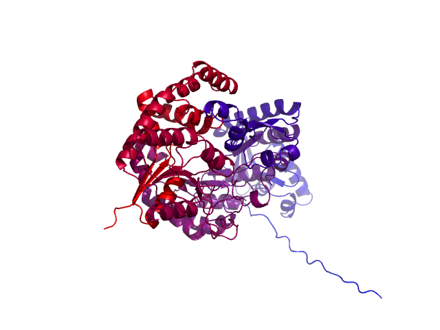 Protein visualized by PyMol OS