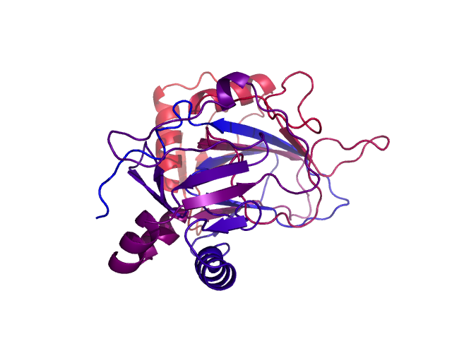Protein visualized by PyMol OS