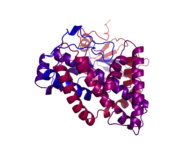 Protein visualized by PyMol OS