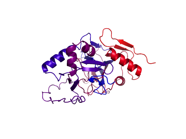 Protein visualized by PyMol OS