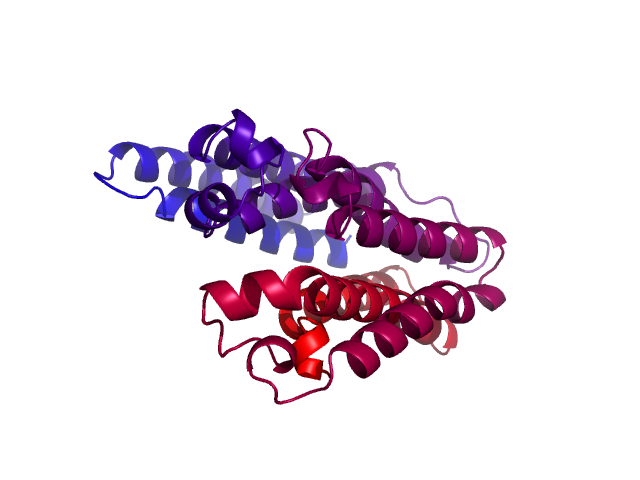 Protein visualized by PyMol OS