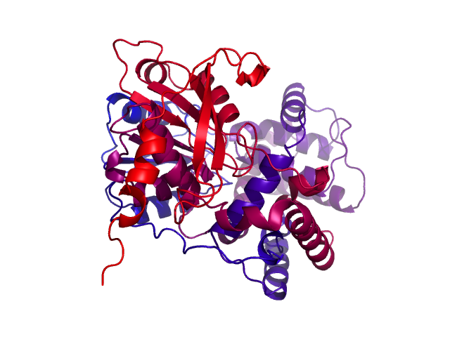 Protein visualized by PyMol OS