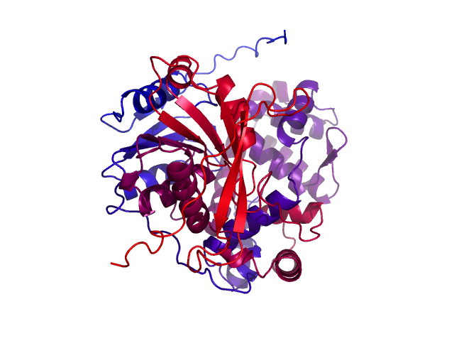 Protein visualized by PyMol OS