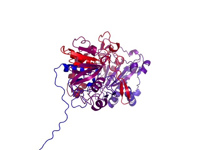 Protein visualized by PyMol OS