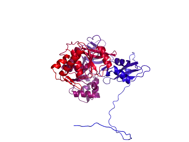 Protein visualized by PyMol OS