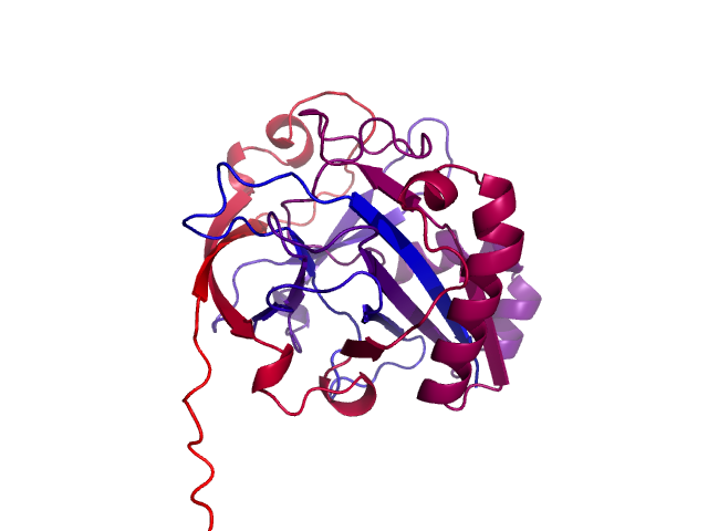 Protein visualized by PyMol OS