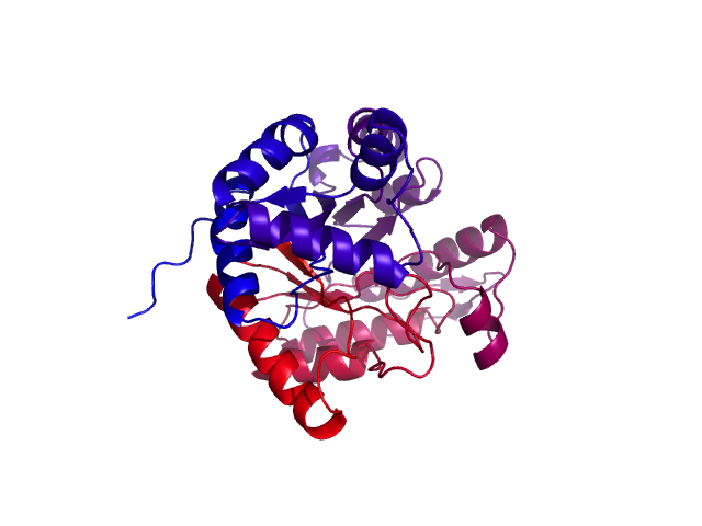 Protein visualized by PyMol OS