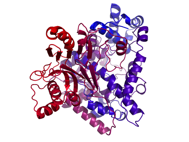 Protein visualized by PyMol OS