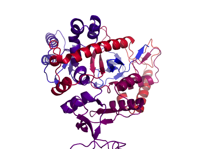 Protein visualized by PyMol OS