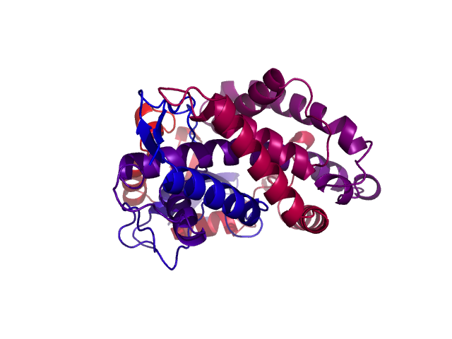 Protein visualized by PyMol OS