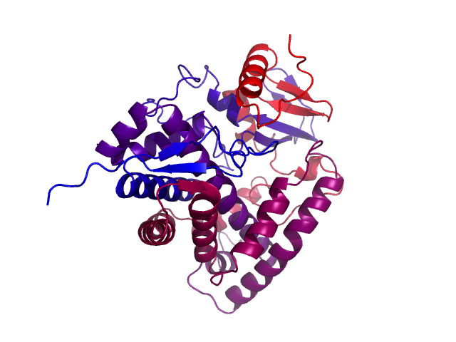Protein visualized by PyMol OS