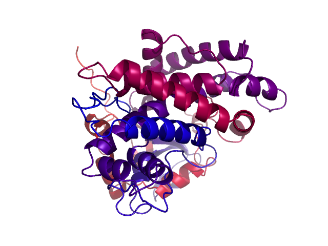 Protein visualized by PyMol OS