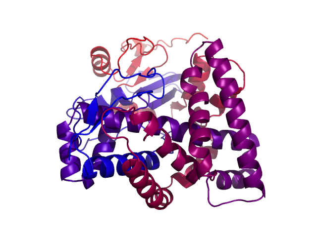 Protein visualized by PyMol OS