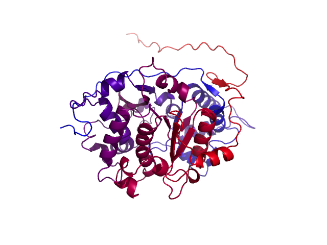 Protein visualized by PyMol OS