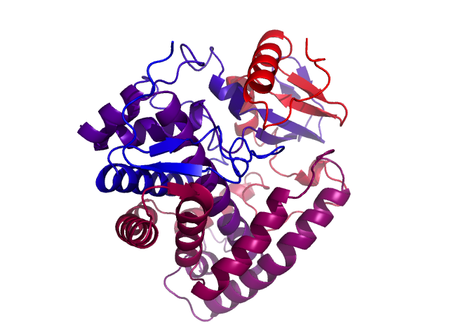 Protein visualized by PyMol OS