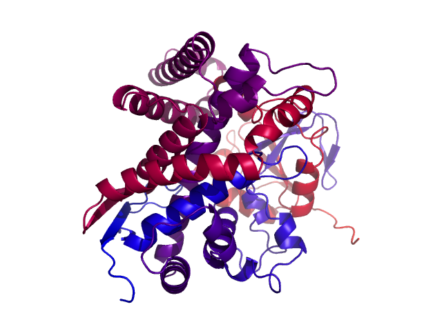 Protein visualized by PyMol OS