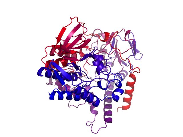 Protein visualized by PyMol OS